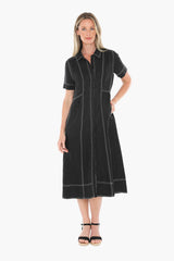 Jump Contrast Stitch Dress