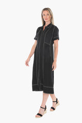 Jump Contrast Stitch Dress