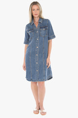 Jump Soft Denim S/Sleeve Dress