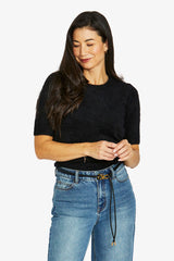 Jump Fluffy S/S Crew Knit