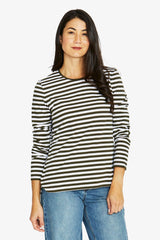 Jump Stripe Crew Long Sleeve Tee