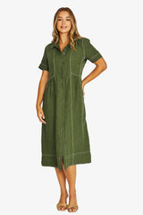 Jump Seam Detail Shirt Dress