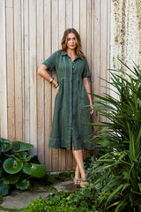Jump Seam Detail Shirt Dress