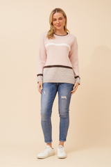 Caroline Morgan Long Slve Stripe Knit Jumper