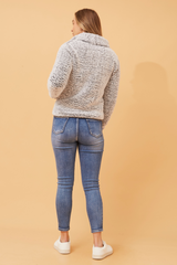 Caroline Morgan Faux Fur Teddy Jacket