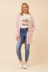 Caroline Morgan Eyelash Knit Cardigan