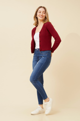 Caroline Morgan Scalloped Knit Cardigan