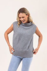 See Saw 100% Merino Wool Side Split Vest
