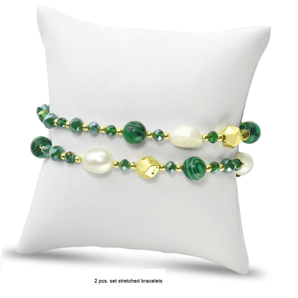 Jantan Glass/Natrual Stone Bracelet