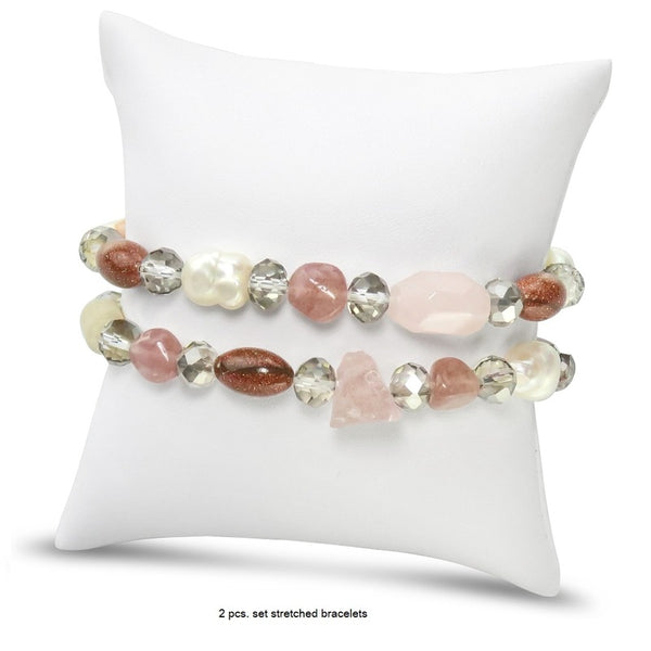 Jantan Glass/Natural Stone Bracelet