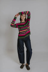 Fields Multi Stripe Merino Blend Pullover