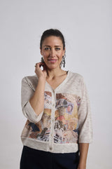 JJ Sisters Silk Linen Cardigan