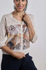 JJ Sisters Silk Linen Cardigan