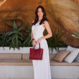 Isabel 3 Piece Perforated Handbag
