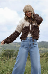 Miss Marlow Fluffy Block Cardigan