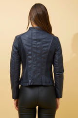 Caroline Morgan Vegan Leather Biker Jacket