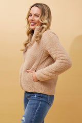 Caroline Morgan Zip Fluffy Jacket