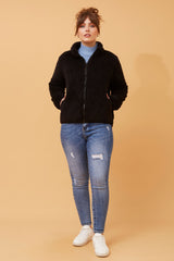 Caroline Morgan Zip Fluffy Jacket