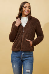 Caroline Morgan Zip Fluffy Jacket