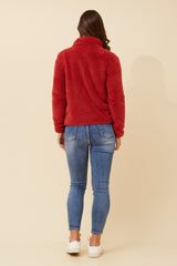 Caroline Morgan Zip Fluffy Jacket