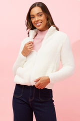Caroline Morgan Zip Fluffy Jacket