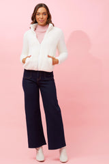 Caroline Morgan Zip Fluffy Jacket