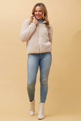 Caroline Morgan Zip Fluffy Jacket