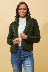 Caroline Morgan Zip Fluffy Jacket