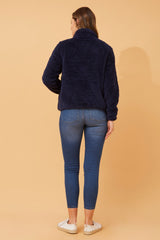 Caroline Morgan Zip Fluffy Jacket