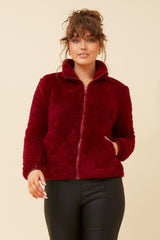 Caroline Morgan Zip Fluffy Jacket