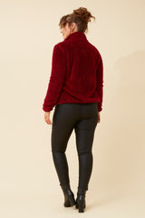 Caroline Morgan Zip Fluffy Jacket