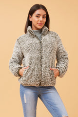 Caroline Morgan Faux Fur Teddy Jacket