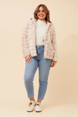 Caroline Morgan Faux Fur Jacket