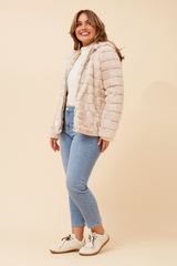 Caroline Morgan Faux Fur Jacket
