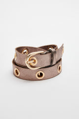 Italian Star Leather Wilde Metallic Belt