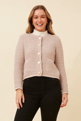 Caroline Morgan Knit Patch Pocket Cardigan