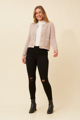 Caroline Morgan Knit Patch Pocket Cardigan