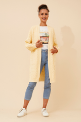 Caroline Morgan Cable Knit Long Cardigan