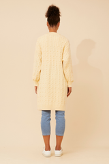 Caroline Morgan Cable Knit Long Cardigan