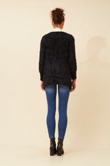 Caroline Morgan Eyelash Knit Cardigan