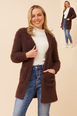 Caroline Morgan Eyelash Knit Cardigan