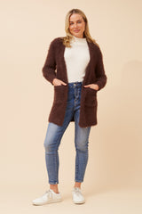 Caroline Morgan Eyelash Knit Cardigan