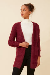 Caroline Morgan Eyelash Knit Cardigan