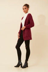 Caroline Morgan Eyelash Knit Cardigan