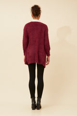 Caroline Morgan Eyelash Knit Cardigan