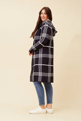 Caroline Morgan Check Print Knit Cardigan