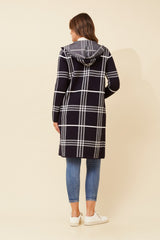 Caroline Morgan Check Print Knit Cardigan