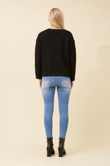Caroline Morgan Embellished Heart Knit Jumper