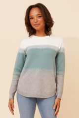 Caroline Morgan Colour Block Knit Jumper