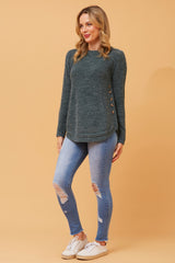 Caroline Morgan Button Detail Jumper